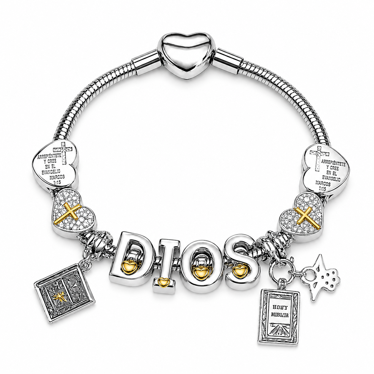 Pulsera Charms de Fe Ajustable