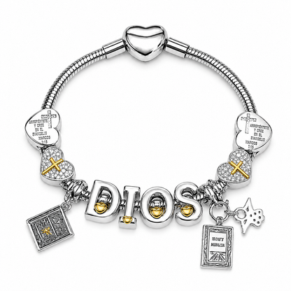 Pulsera Charms de Fe Ajustable