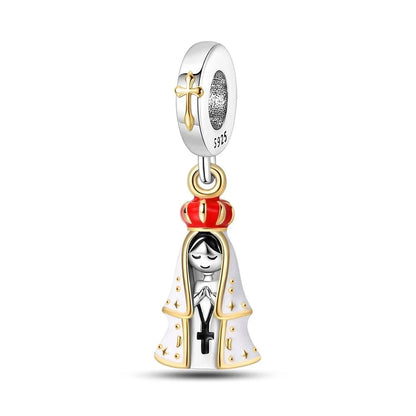 Dije Virgen de Fátima Mensajera de Paz — Plata 925