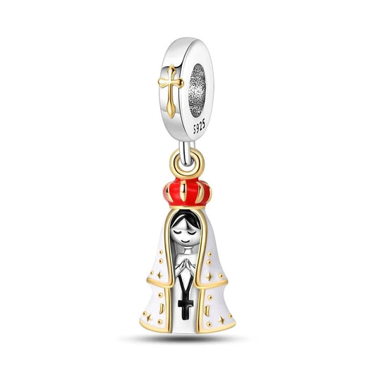 Dije Virgen de Fátima Mensajera de Paz — Plata 925