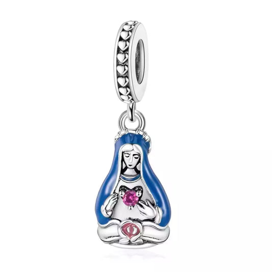 Dije Inmaculado Corazón de María — Plata 925