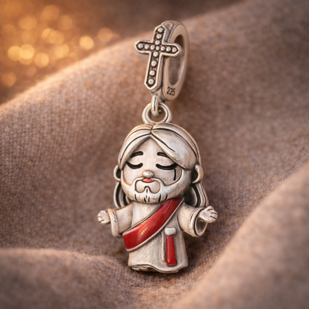 Dije Cristo Rey Glorioso — Plata 925