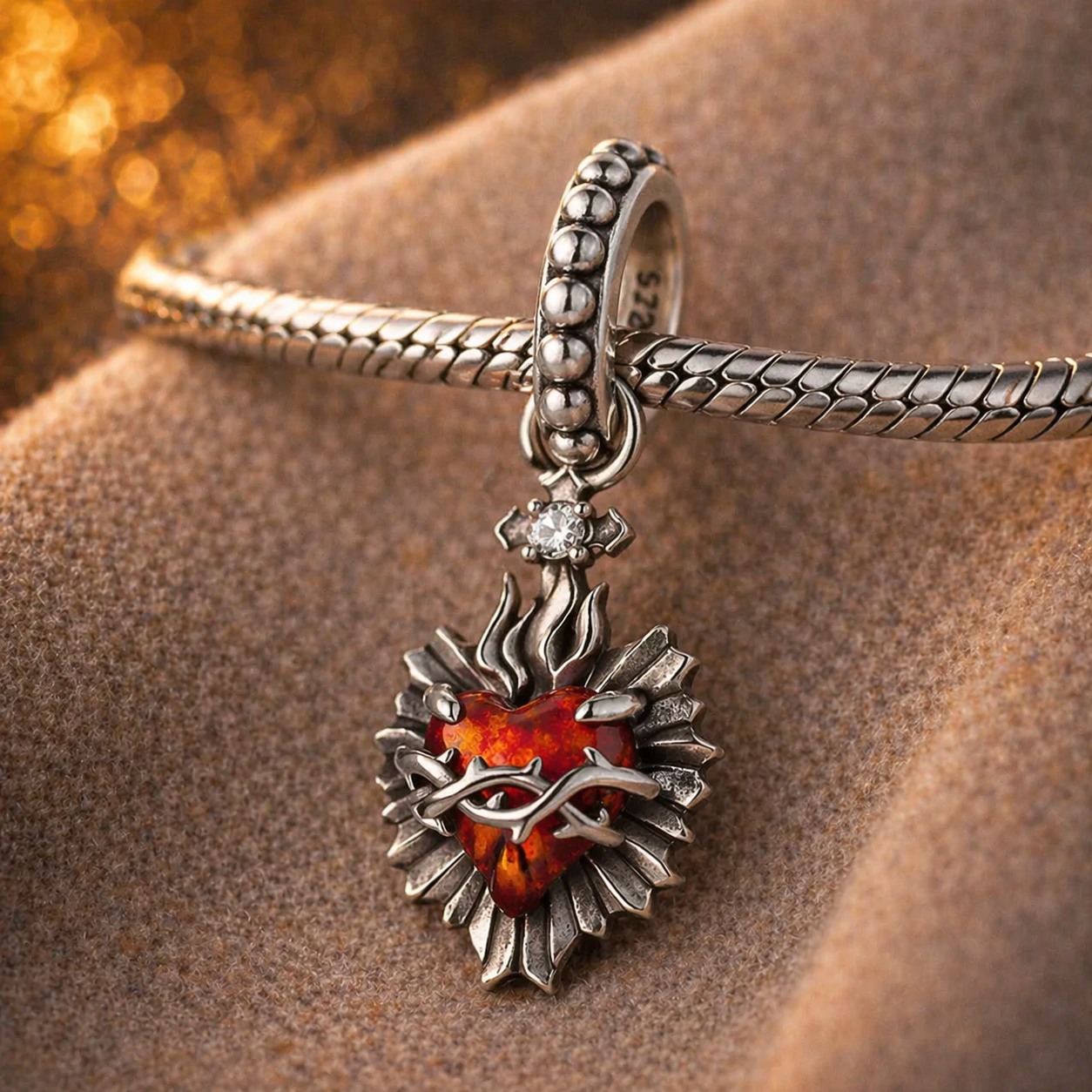 Dije Sagrado Corazón de Jesús — Plata 925