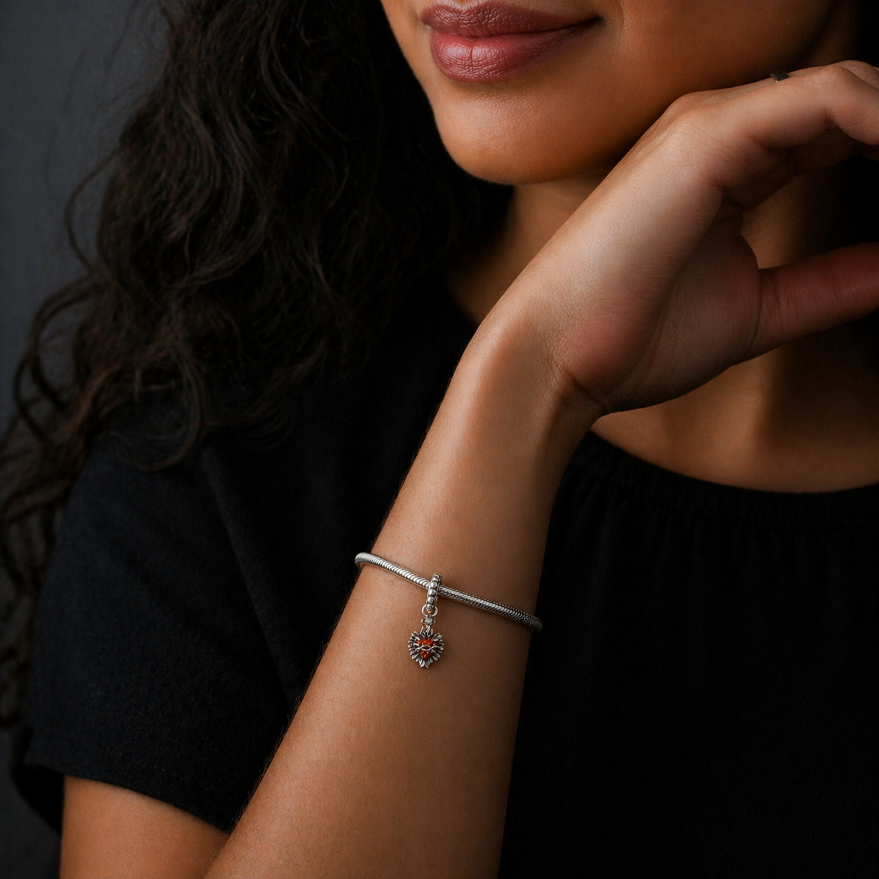 Dije Sagrado Corazón de Jesús — Plata 925