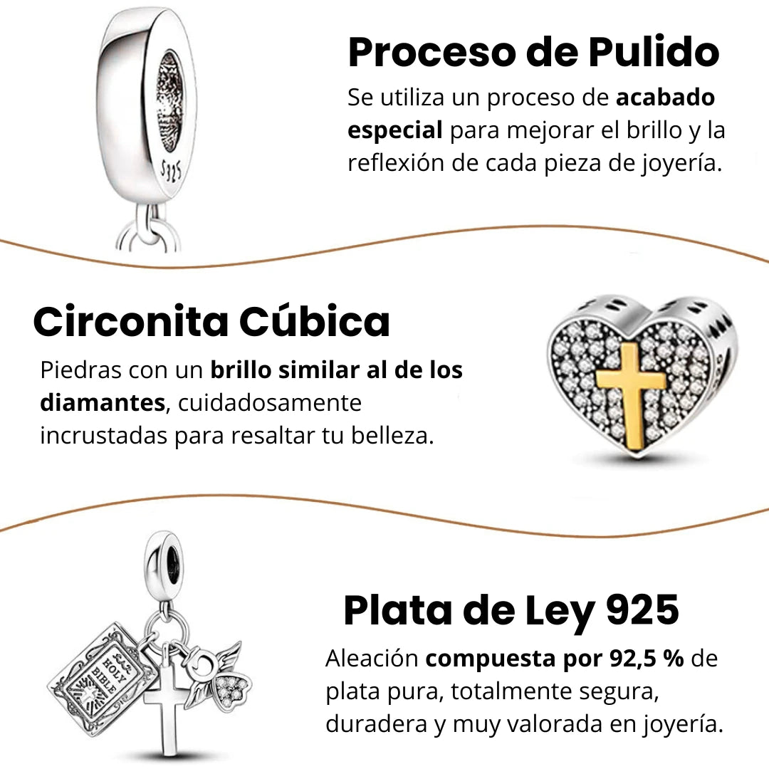 Pulsera con Charms de Fe Ajustable (nueva versión)