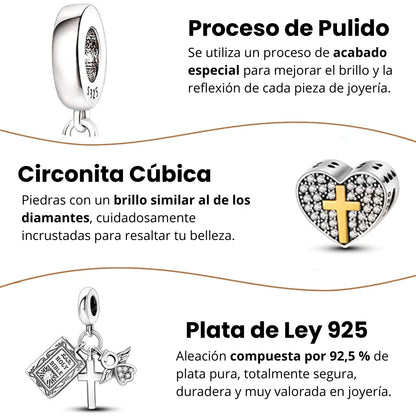 Pulsera con Charms de Fe Ajustable (nueva versión)