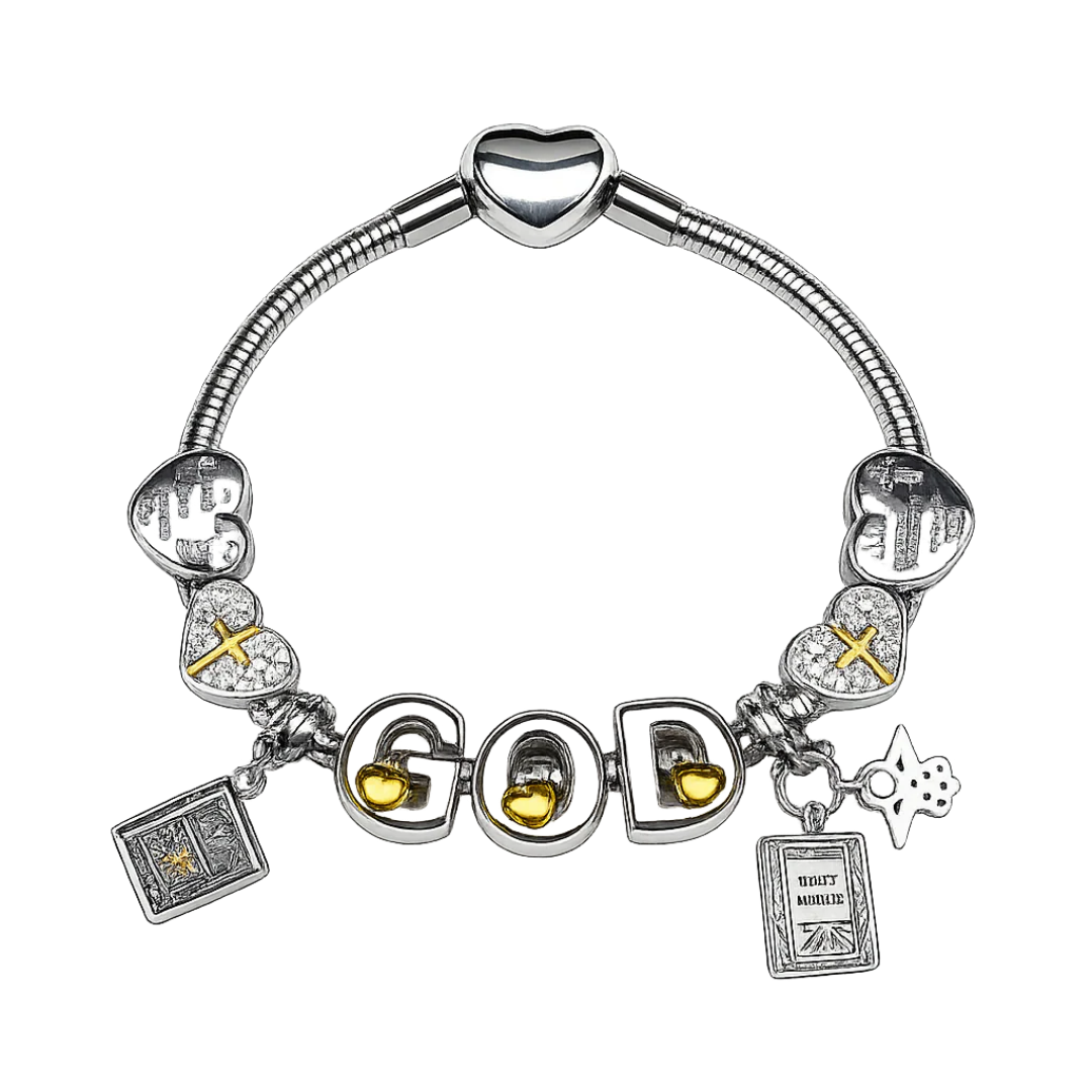 Pulsera Charms de Fe Ajustable